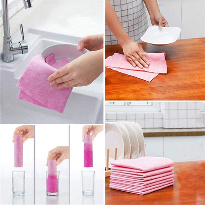Reusable soft cleaning cloth for kitchen and home surfaces