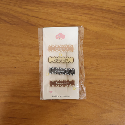 Lifestyle shot showing fashionable use of elegant snap hair clips