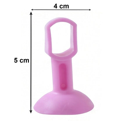 Flexible silicone door stopper absorbing impact on wall