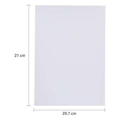 Measurement guide showing A4 size glossy photo paper dimensions