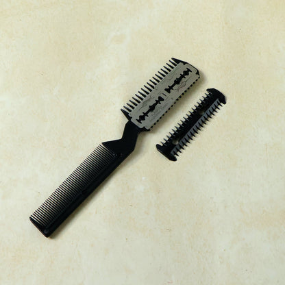 Razor blade hair cutter for precise trimming
