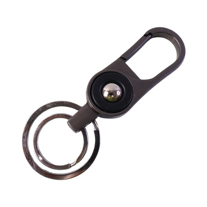 Elegant metal key holder with carabiner for keys and small items