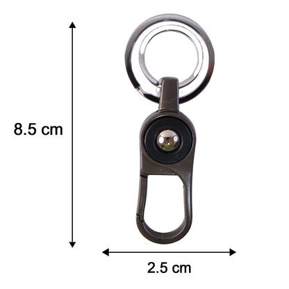 Heavy-duty metal keychain with secure locking mechanism