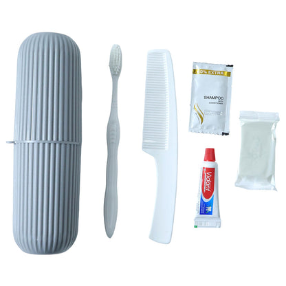 Travel hygiene kit set with personal grooming items for daily care on-the-go