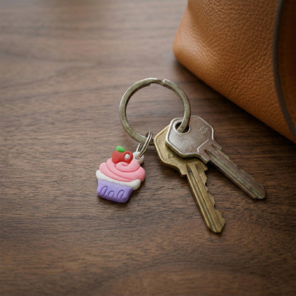 Cute dessert themed keyring charms for keys and bags