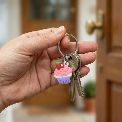 Cupcake design key holder for keys or bags