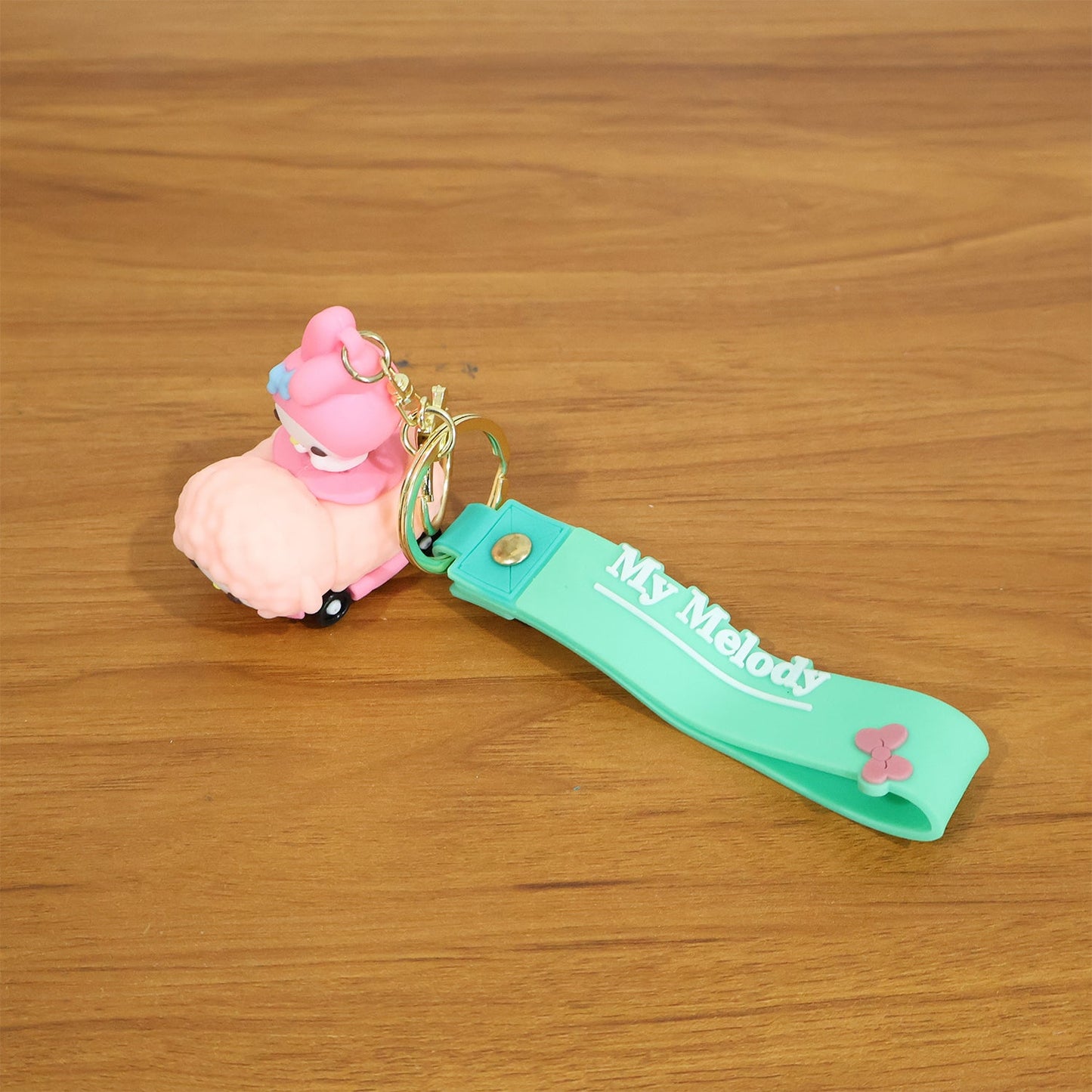 Bright and cute cartoon silicone keychain accessory for bags