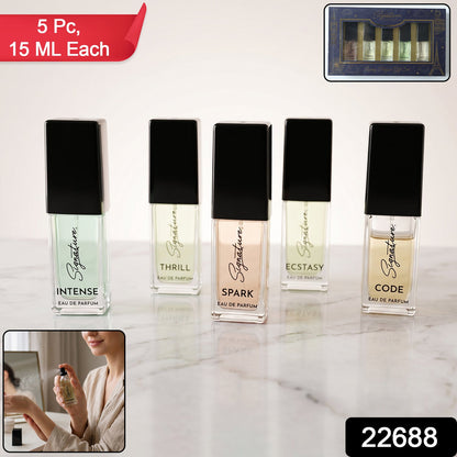 Unisex luxury perfume collection in elegant 15ML bottles