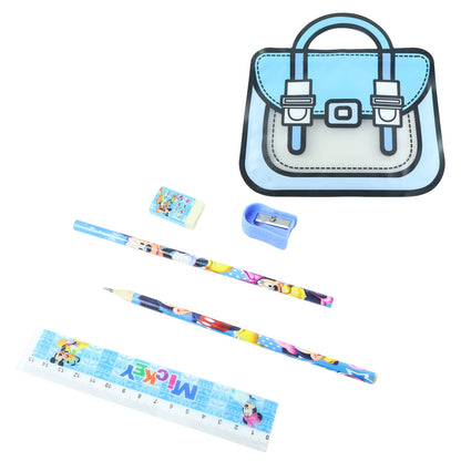 Kids stationery gift set with colourful items and carry bag