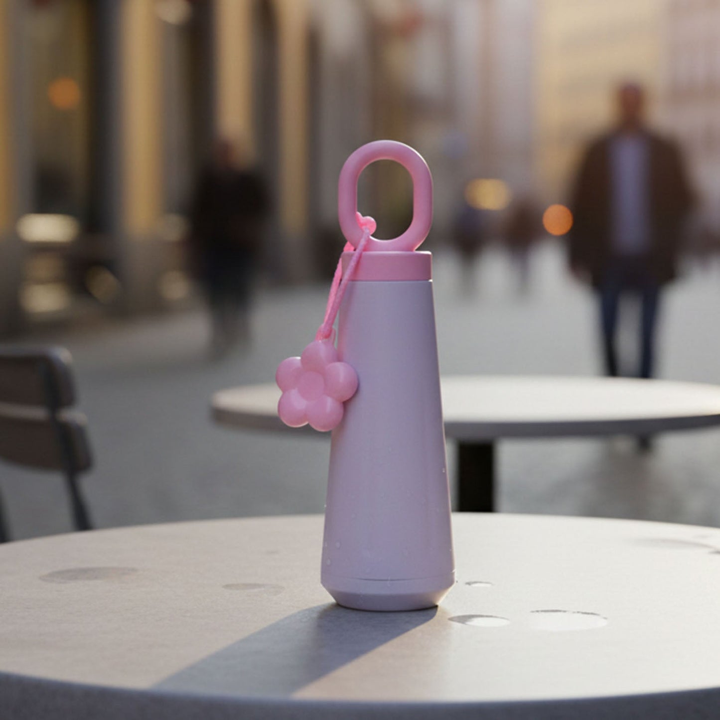 Close-up of leak-resistant cap on 450ML portable water bottle