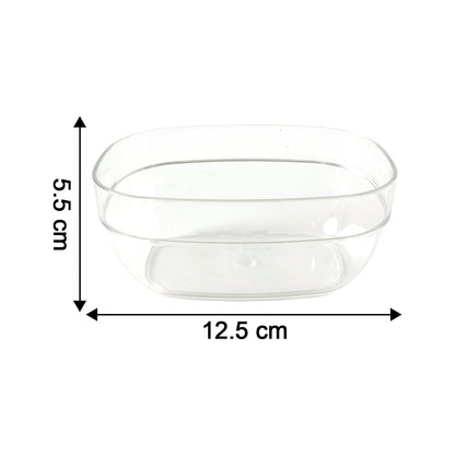 Multipurpose transparent serving and storage oval bowls set
