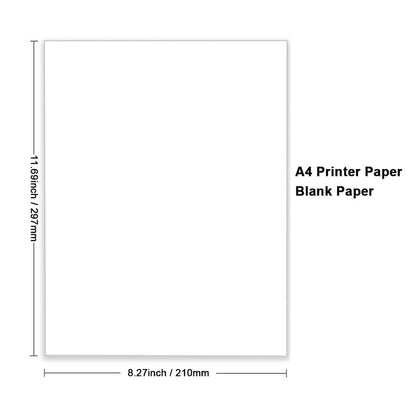 A4 paper stack showing size and dimensions of 30x21 cm