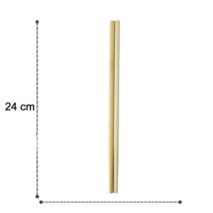 Length comparison image of 24 cm bamboo chopsticks
