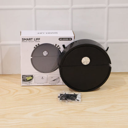 Hands-free robotic floor cleaner with automatic movement and slim profile