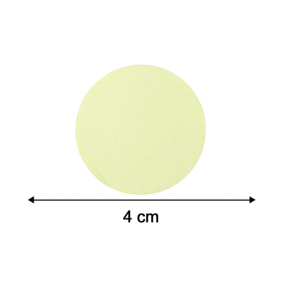 Floor protection felt pads with size guide