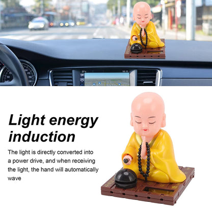 Meditation pose Buddha statue with solar activated gentle movement