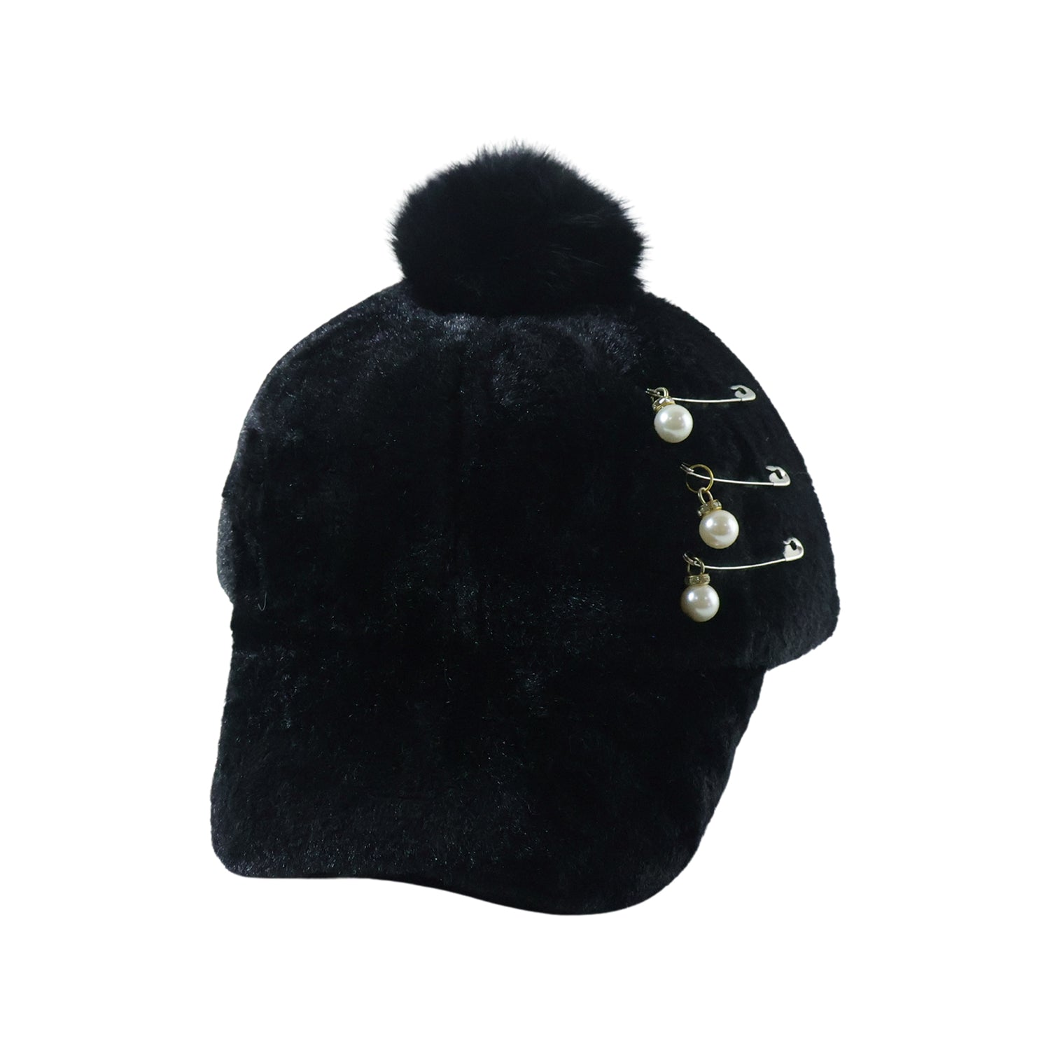 Winter fur cap styled on mannequin demonstrating trendy look