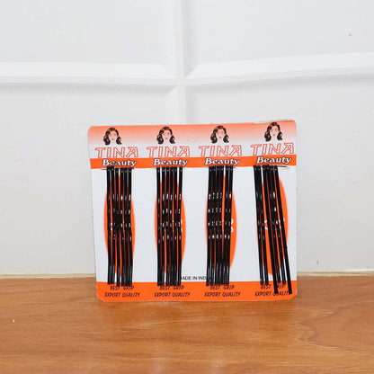 Various black hair bobby pins for everyday hairstyling