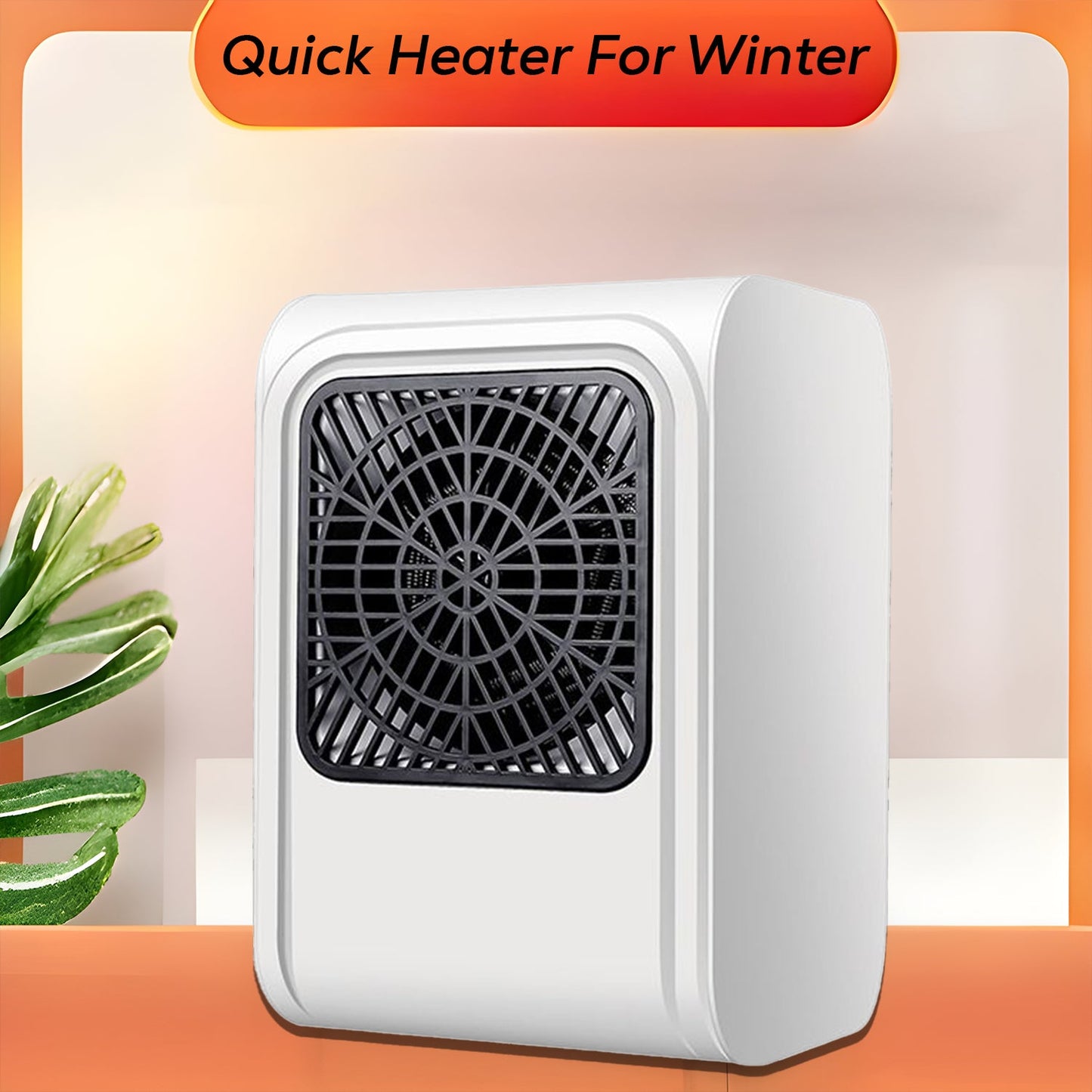 VoltDesk brown box heater providing warmth.