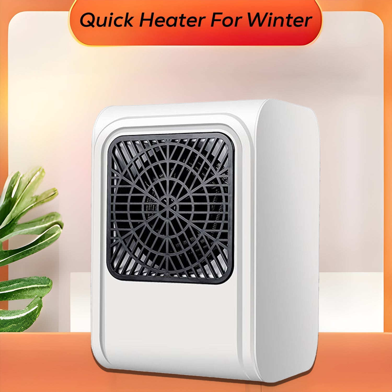 VoltDesk brown box heater providing warmth.