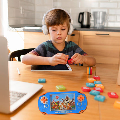 Kids eagerly enjoying the classic handheld squeeze bubble game toy, fostering focus.