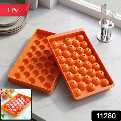 Plastic orange candy mold for lollipop making