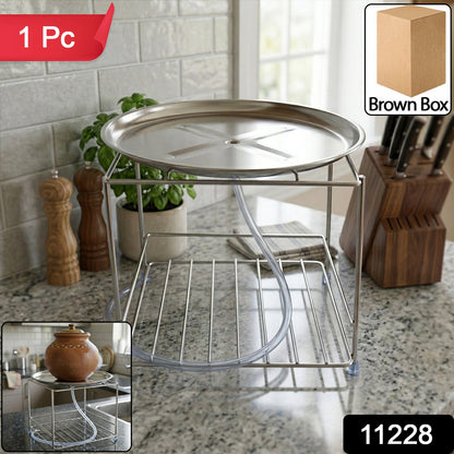 Multipurpose kitchen rack for utensils, pots, and containers in stainless steel