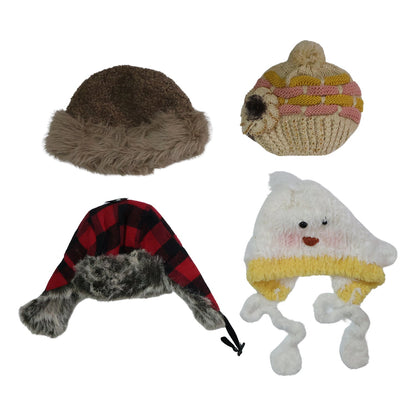Knitted wool cap with fashionable mix design for all seasons